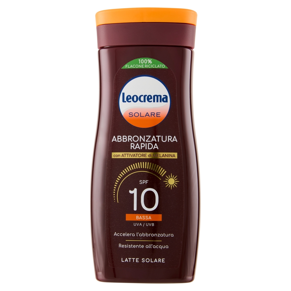 Leocrema Solare Abbronzatura Rapida SPF 10 Bassa Latte Solare 200 ml